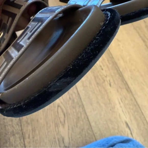Fendi Zucca FF logo brown Slide Sandals with Buckle - Picture 8 of 10
